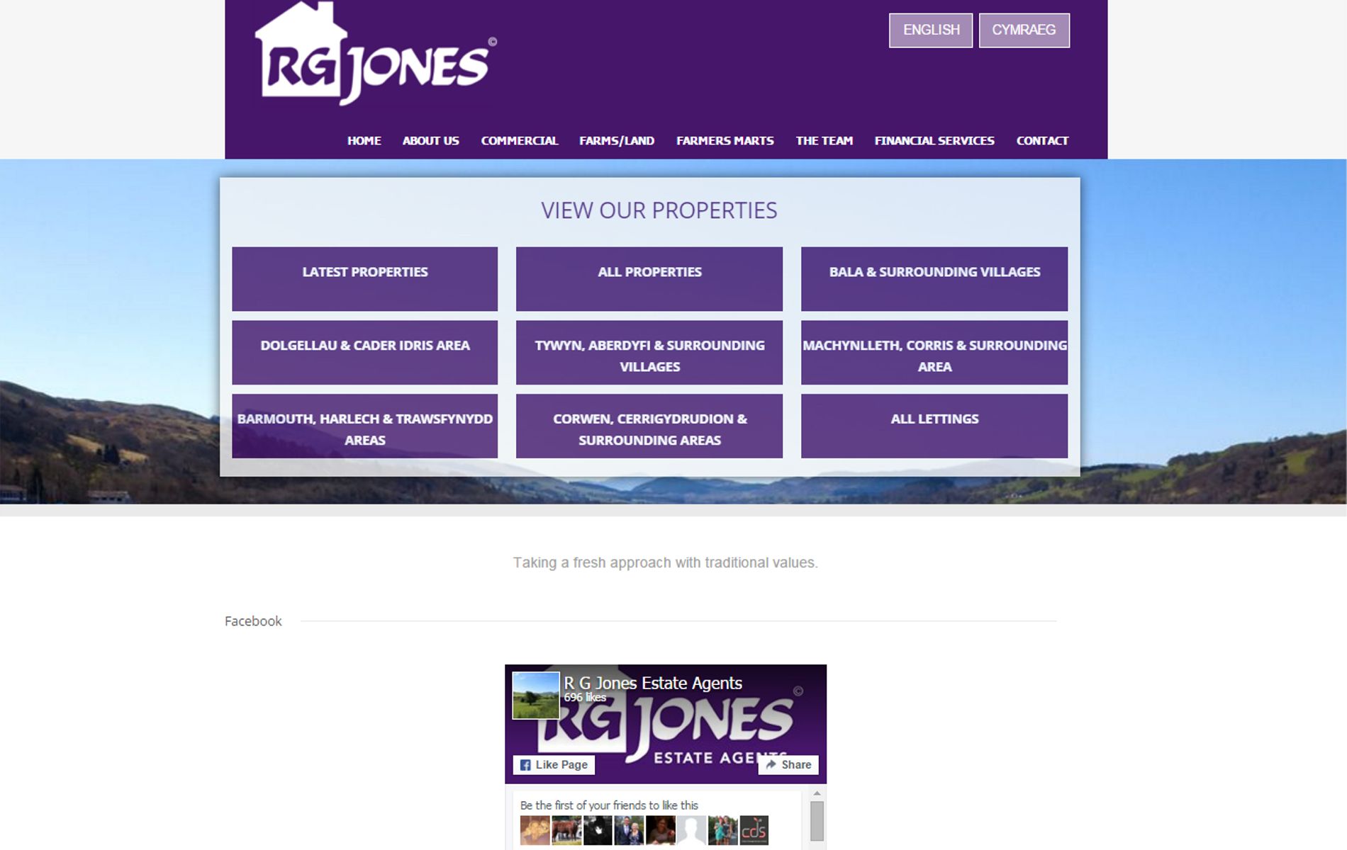 R G Jones website screenshot